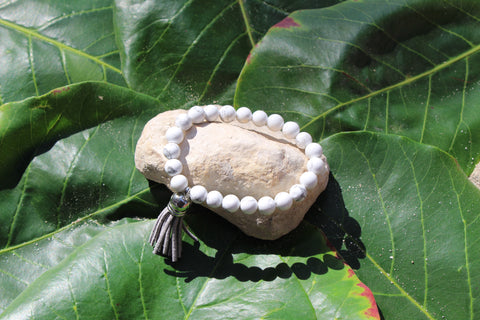 Energy Bead Bracelet- Howlite Stone